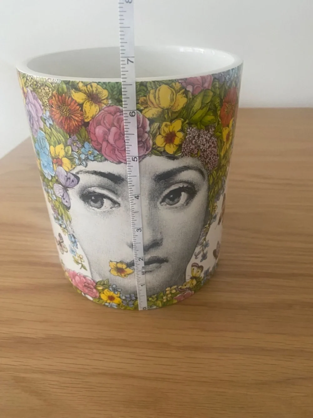Fornasetti candle (candle used) approx 6.5 x 6 inches perfect condition